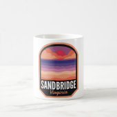Sandbridge Beach VA Retro Sunset Kaffeetasse (Mittel)