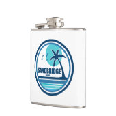 Sandbridge Beach Virginia Palm Tree Birds Flachmann (Links)