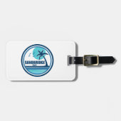 Sandbridge Beach Virginia Palm Tree Birds Gepäckanhänger (Vorderseite horizontal)