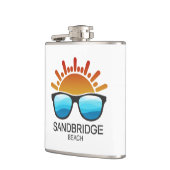 Sandbridge Beach Virginia Sonnenbrille Flachmann (Links)
