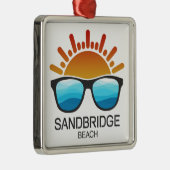 Sandbridge Beach Virginia Sonnenbrille Ornament Aus Metall (Rechts)