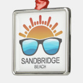 Sandbridge Beach Virginia Sonnenbrille Ornament Aus Metall (Links)