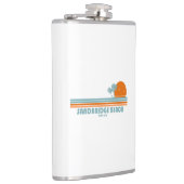 Sandbridge Beach Virginia Sun Palm Trees Flachmann (Rechts)