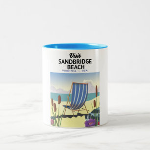 Sandbridge Beach Virginia USA, Zweifarbige Tasse