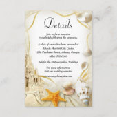 Sandburg Hochzeitsdetails Begleitkarte (Vorderseite)