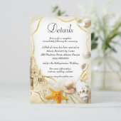 Sandburg Hochzeitsdetails Begleitkarte (Stehend Vorderseite)