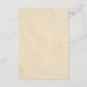 Sandburg Hochzeitsdetails Begleitkarte (Rückseite)