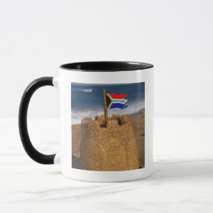 Sandburg mit südafrikanischer Flagge, Umhlanga Tasse
