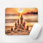 Sandburgen am Sunset Beach Mousepad (Mit Mouse)