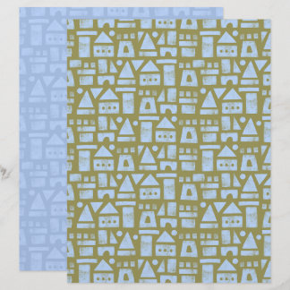 Sandburgen Grün Scrapbook Papier