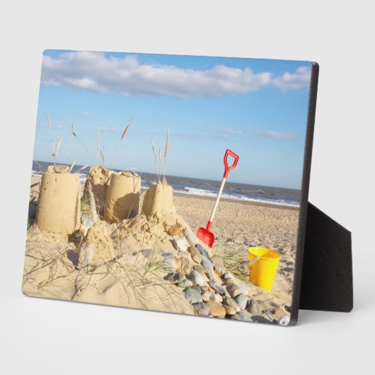 Sandcastle am Strand Fotoplatte (Seite)