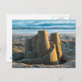 Sandcastle am Strand Niedlicher Fun Nautical Summe Postkarte (Vorne/Hinten)