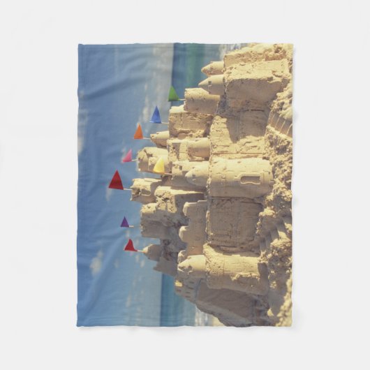 Sandcastle auf Strand Fleecedecke (Vorderseite)