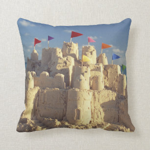 Sandcastle auf Strand Kissen