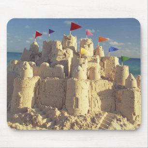 Sandcastle auf Strand Mousepad