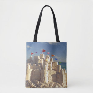 Sandcastle auf Strand Tasche