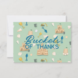 Sandcastle Beach Day Birthday Babydusche Dankeskarte