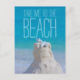 Sandcastle Coruñise Sea Nehmen Sie am Strand Postkarte