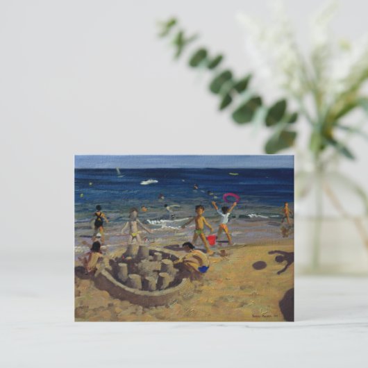 Sandcastle Frankreich 1999 Postkarte (Stehend Vorderseite)