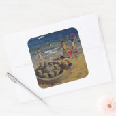 Sandcastle Frankreich 1999 Quadratischer Aufkleber (Umschlag)