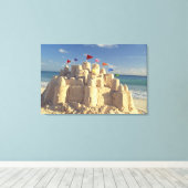 Sandcastle On Beach Leinwanddruck (Insitu (Holzboden))