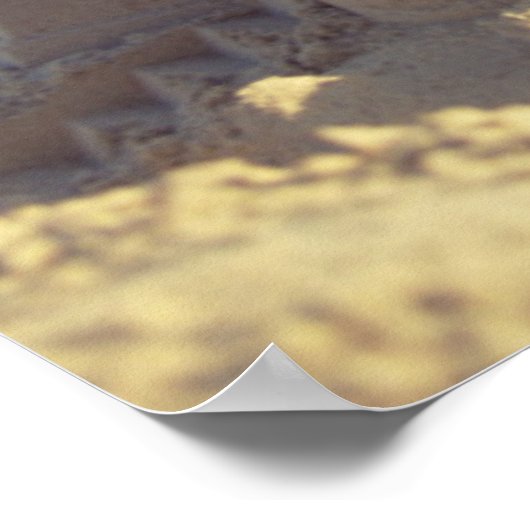 Sandcastle On Beach Poster (Ecke)