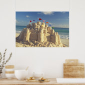 Sandcastle On Beach Poster (Küche)