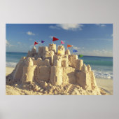 Sandcastle On Beach Poster (Vorne)