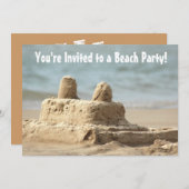 Sandcastle-Party Einladung für Kinder (Vorne/Hinten)
