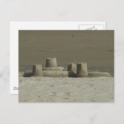 Sandcastle Postkarte (Vorne/Hinten)