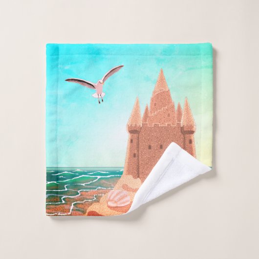 Sandcastle Seagull Handtuch Set (Waschlappen)