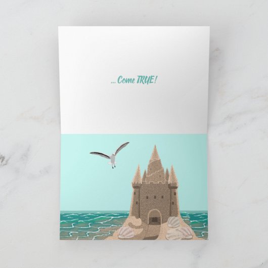 Sandcastle Seagull Karte (Innenseite)