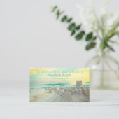 Sandcastle-Strand-Landschaftsferien Visitenkarte (Stehend Vorderseite)