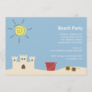 Sandcastle Summer Party Einladung