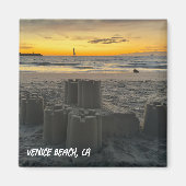 Sandcastle Sunset Dreams - Venice Beach, CA Magnet (Vorne)