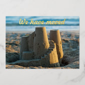 Sandcastle We have Moved Funny Moving Ankündigung (Vorderseite)