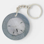 Sanddollar am Strand| Sanibel Island, Florida Schlüsselanhänger (Rückseite)