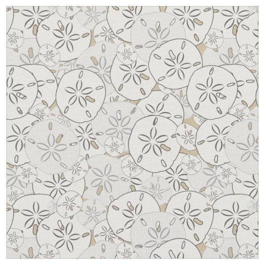 Sanddollar ganz über Druck Stoff (Nahaufnahme)