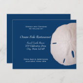 Sanddollar Hochzeit Empfang Begleitkarte (Vorne/Hinten)