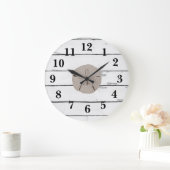 SandDollar-Malerei verschiebt Rustikale Dekoration Große Wanduhr (Zuhause)