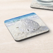 Sanddollar mit inspirierendem Zitat Getränkeuntersetzer (Linke Seite)
