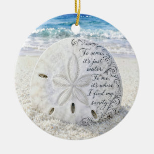 Sanddollar mit inspirierendem Zitat Keramik Ornament