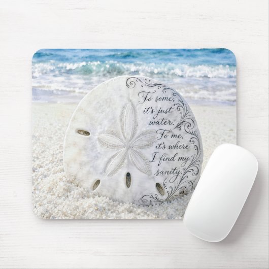 Sanddollar mit inspirierendem Zitat Mousepad (Mit Mouse)