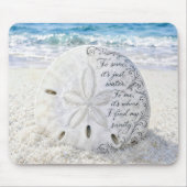 Sanddollar mit inspirierendem Zitat Mousepad (Vorne)