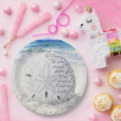 Sanddollar mit inspirierendem Zitat Pappteller (Party)