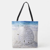 Sanddollar mit inspirierendem Zitat Tasche (Vorderseite)