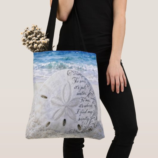 Sanddollar mit inspirierendem Zitat Tasche (Von Nahem)