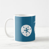 Sanddollar-Ozeanblaufarbe personifizieren Kaffeetasse (Links)