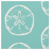Sanddollar Seashellstrandthema-Textilgewebe Stoff (Nahaufnahme)