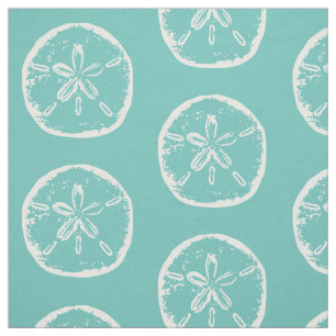 Sanddollar Seashellstrandthema-Textilgewebe Stoff